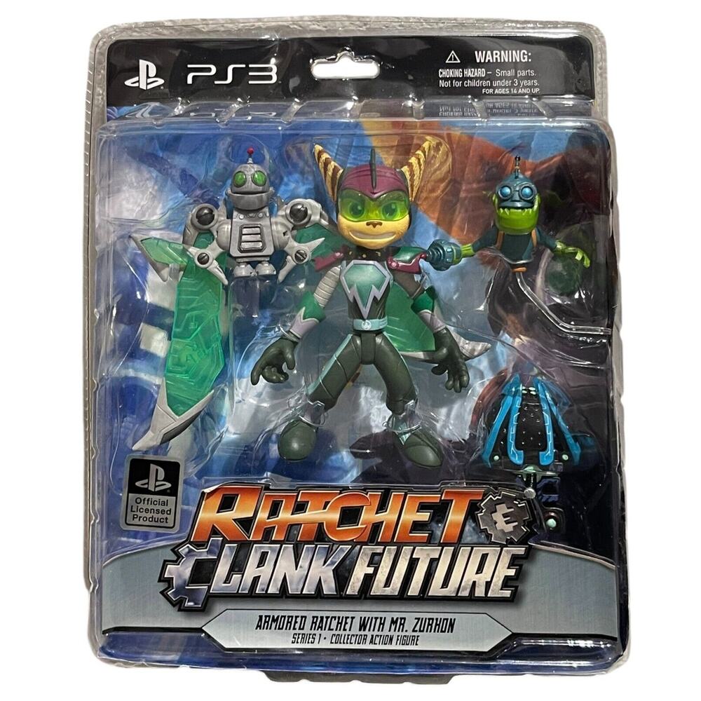 Ratchet & Clank Future DC Direct Armored Ratchet With Mr Zurkon Figure 28687